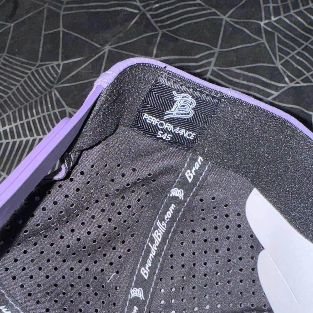 Purple Blank Branded Bills SnapBack W/ White Roped Brim - Picture 2 of 4